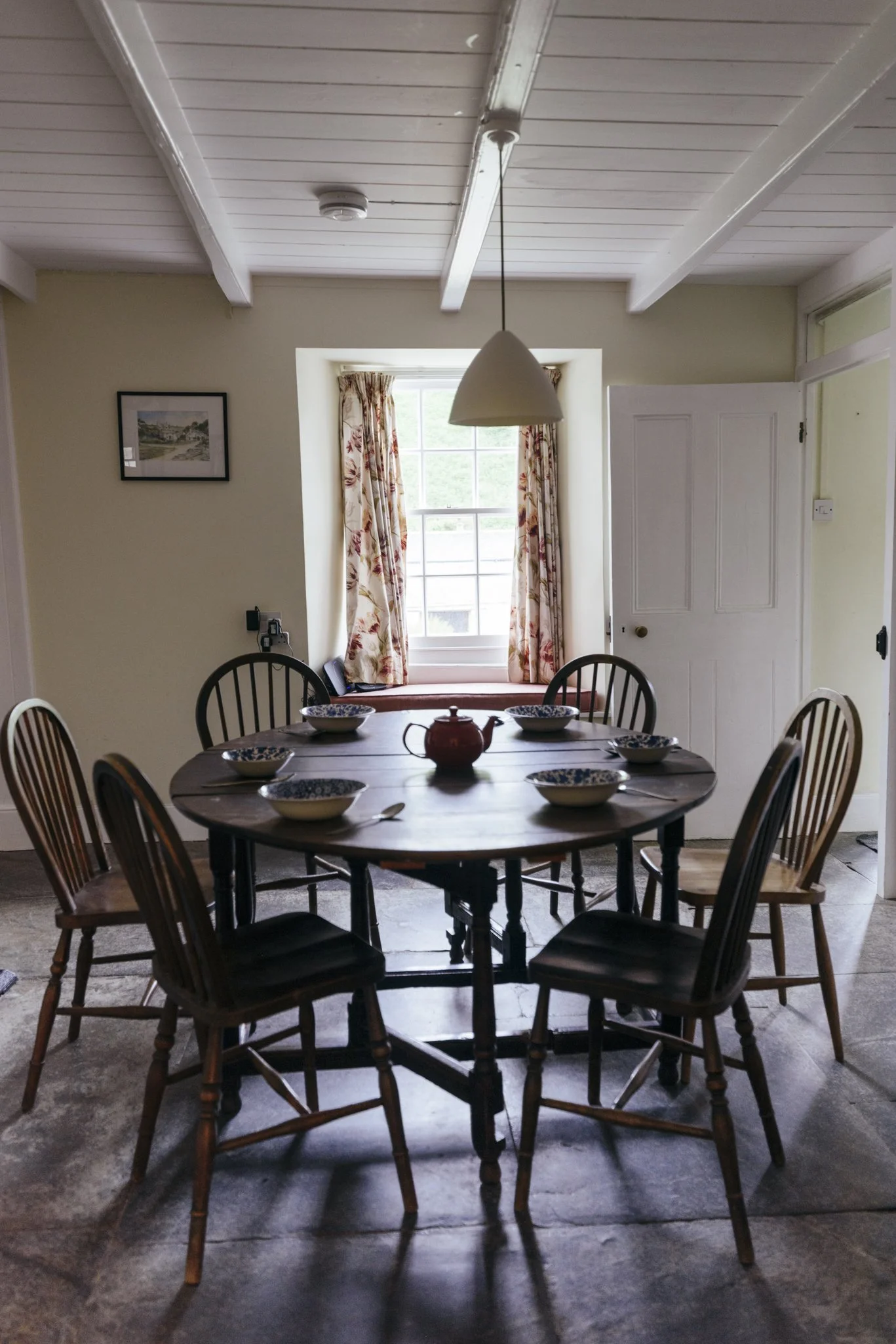 Cornish Slate-Flagged Dining Room