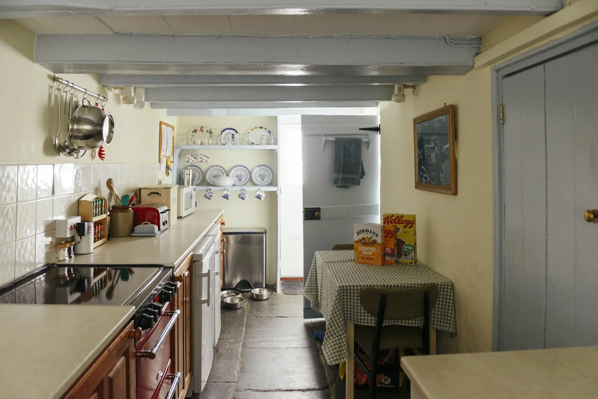 Slate-Flagged Galley Kitchen