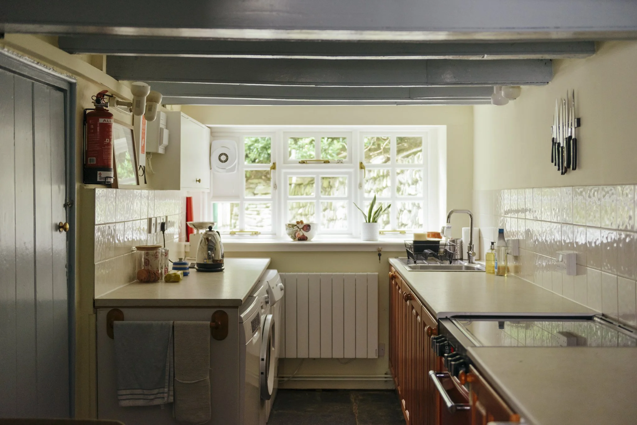 Slate-Flagged Galley Kitchen