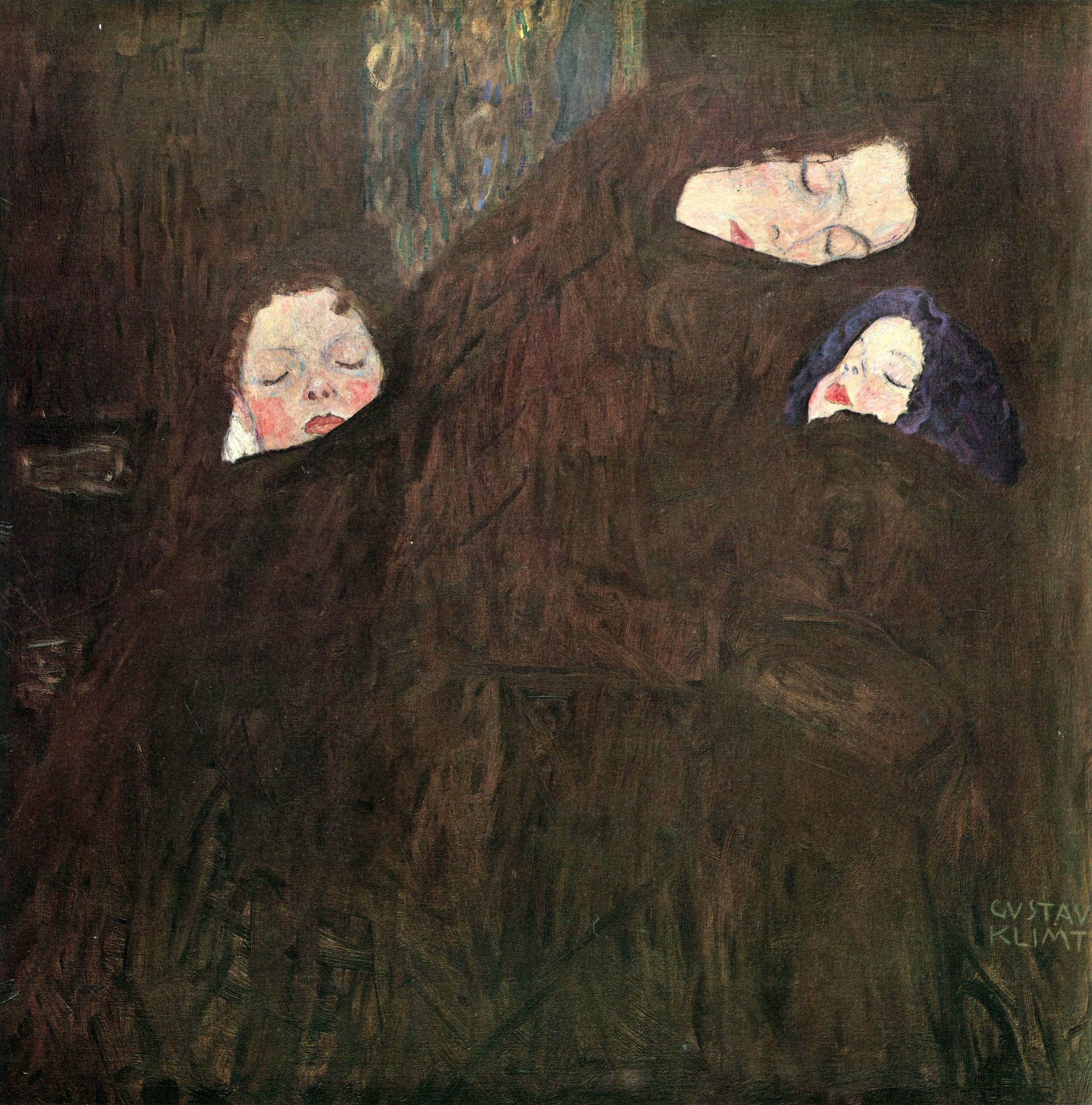 "Mother with Daughter" by Gustav Klimt, circa 1909-1910