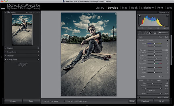 Some local adjustments help to make the image really shine.