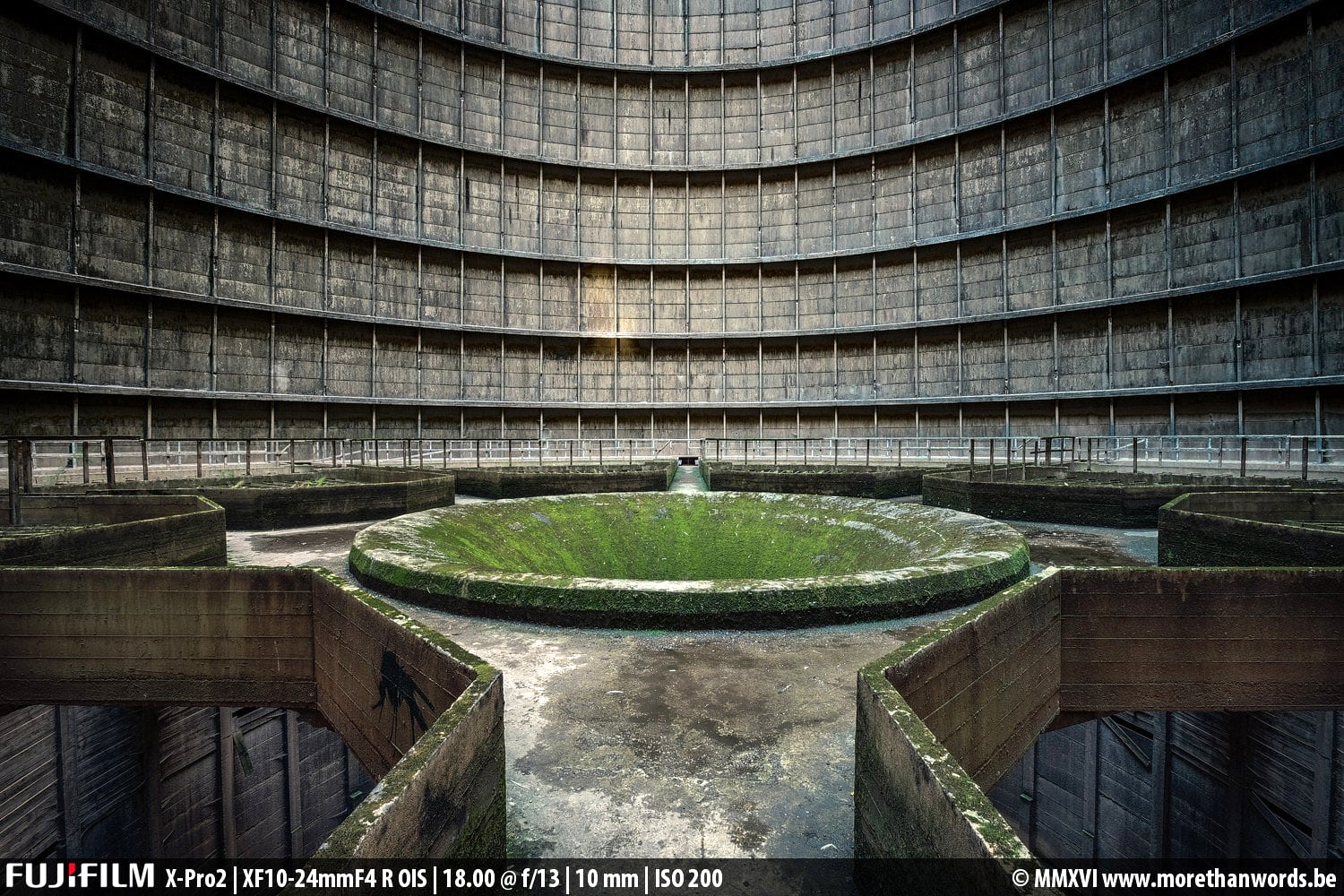 This location, an abandoned cooling tower, had been on my to-do list for quite some time. But writing books, magazine articles, creating Lightroom presets and changing the occasional diaper kept coming in the way. The X-Pro 2 deadline was the necessary kick in the butt to finally load up my F-Stop Loka UL backpack and go explore. And that's probably what I like most about Fujifilm cameras: they inspire me to just go out and shoot, experiment, learn from my mistakes and shoot some more.