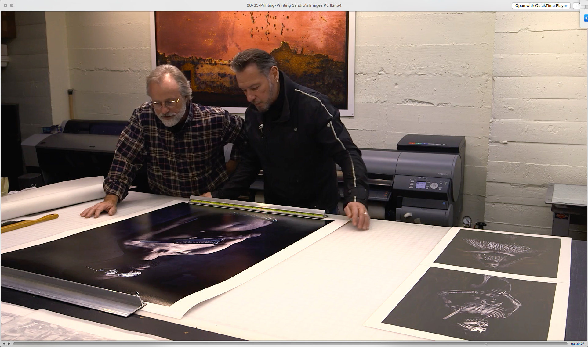 Sandro and Jon inspecting a large format print. As an interesting side-note, this image, which was shot with available light and was not composited, is one of my favorite images of the entire series.