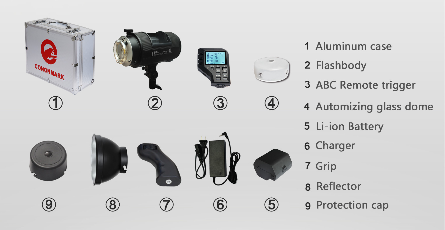 The James Bond-style metal case comes with all of these goodies. I especially found the grip to be handy. A trigger is included in the price.