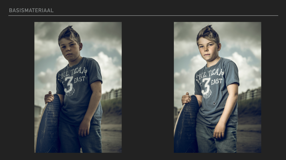 Het verschil tussen de foto links en de foto rechts is één reportageflitser en een flitsparapluutje!