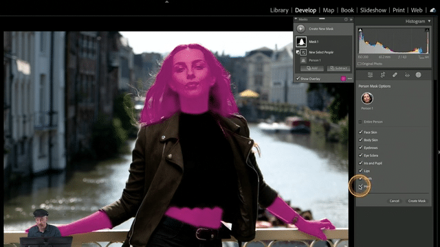 Lightroom Masking Tip: How to emphasize structure and detail in Clothes without making the people wearing them look older