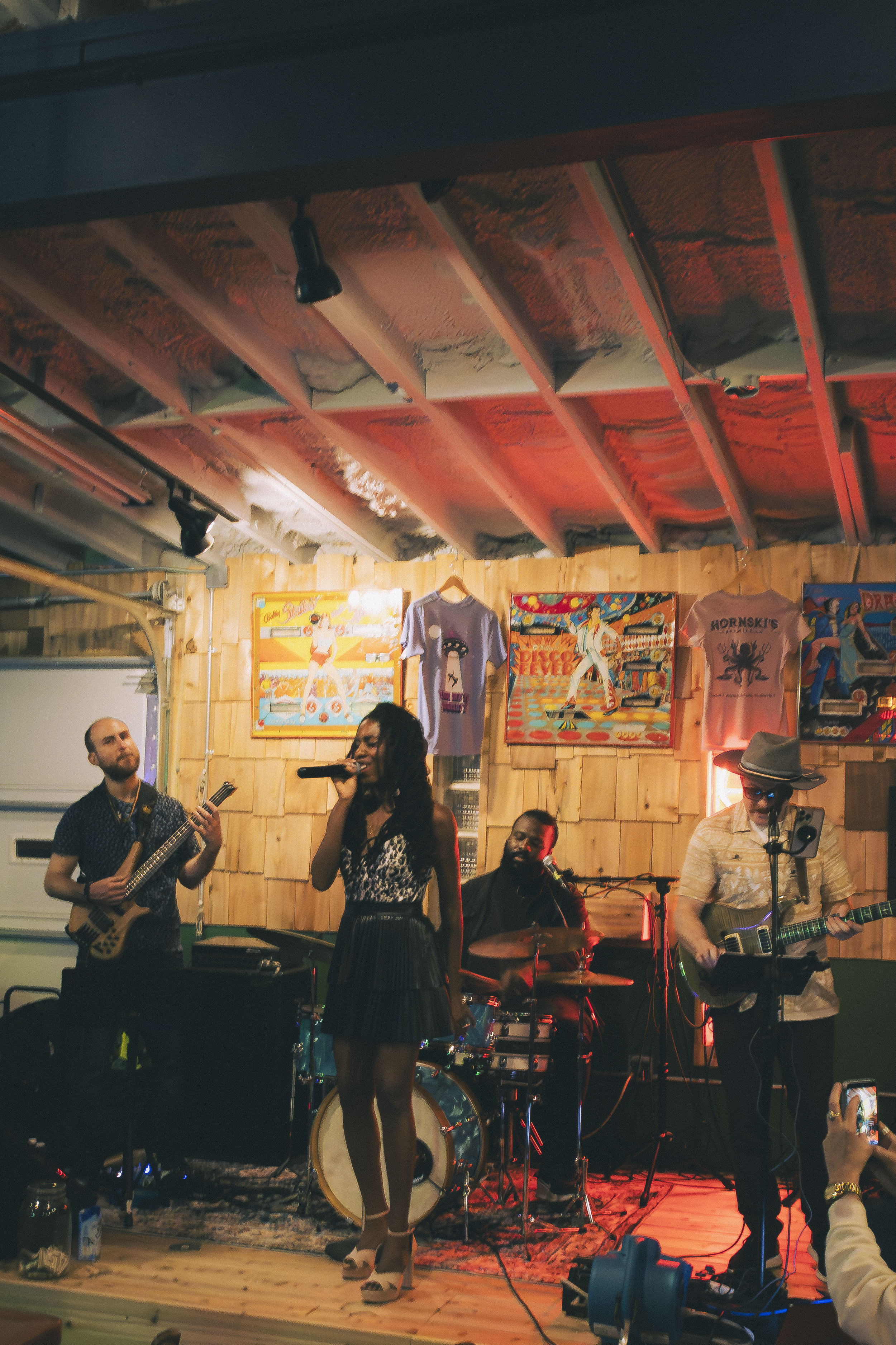 A band playing on stage