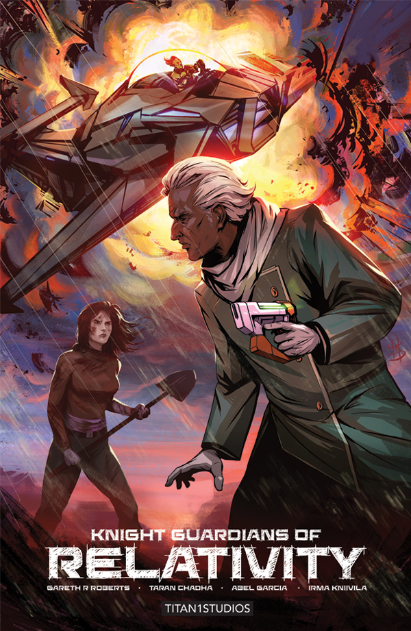 Written by Harper Collins UK Novelist Gareth R. Roberts & Taran Chadha (Bloodsport Gaming), Pencils / Inks from Abel Garcia (Drums), Colours by Irma Kniivila (Joyride), Letters by Aditya Bidikar (Motor Crush), and Cover by Gabe Sapienza (Scare Tales).