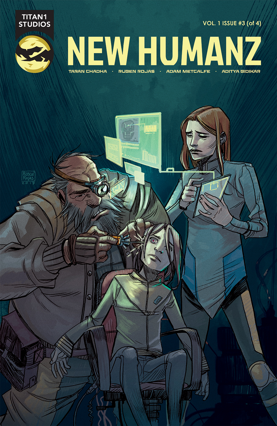 Written by Taran Chadha (Knight Guardians of Relativity), Art by Ruben Rojas, Colours by Adam Metcalfe (Lucas Stand, Kennel Block Blues), Letters by Aditya Bidikar (Motor Crush).