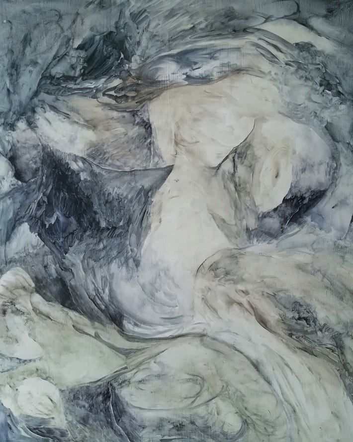 Avvenenza 2018 oil on marine plywood  cm 80x70.JPG
