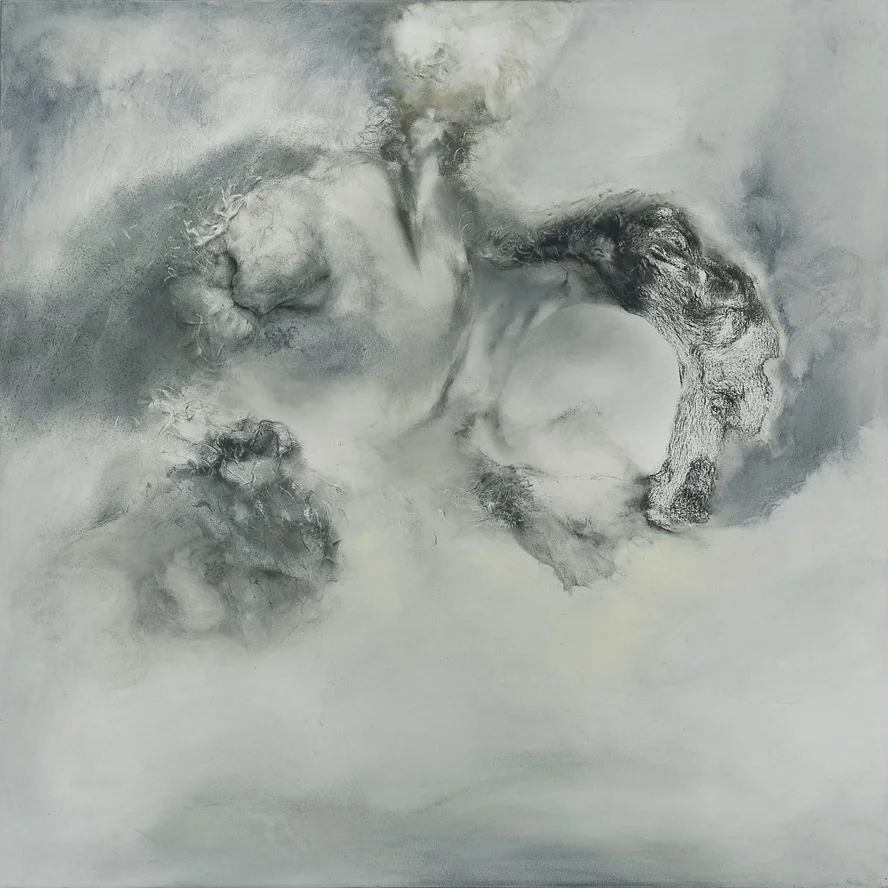 Spirito e carne    2016 oil and charcoal on canvas 70x70 cm..JPG