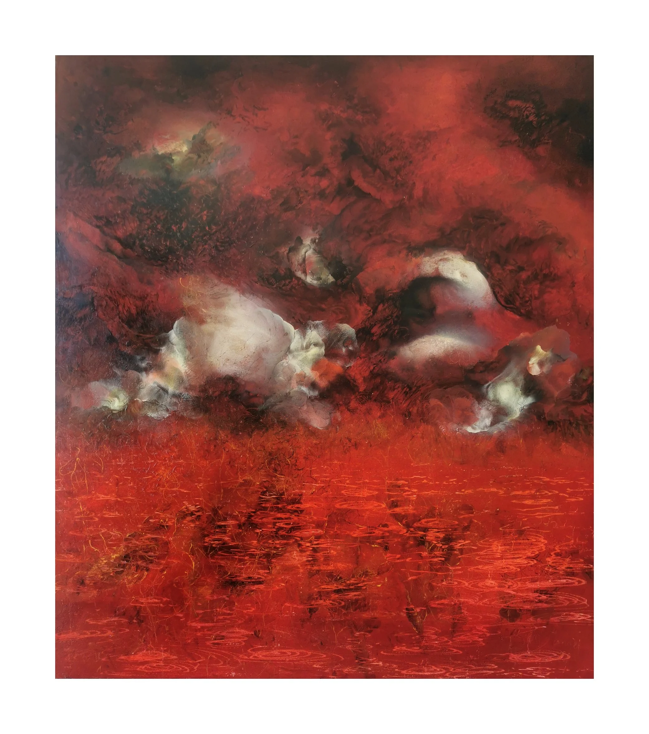 p Pioggia meditazione profonda 2024 olio su tela 80x70 cm.jpg