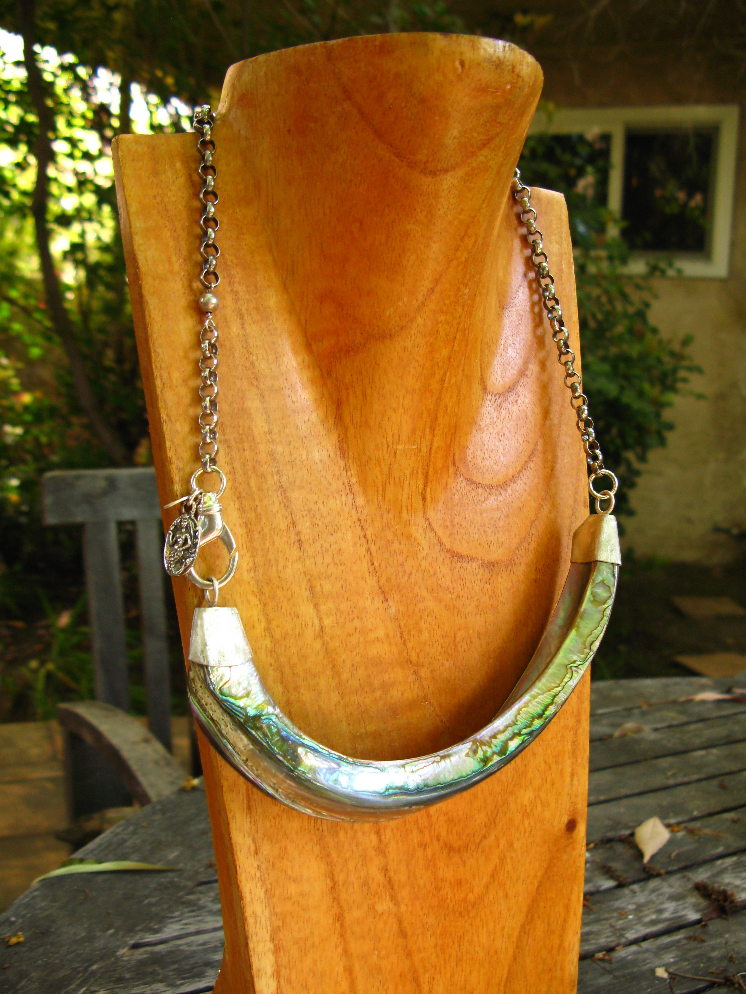 Abalone Horn Necklace Side
