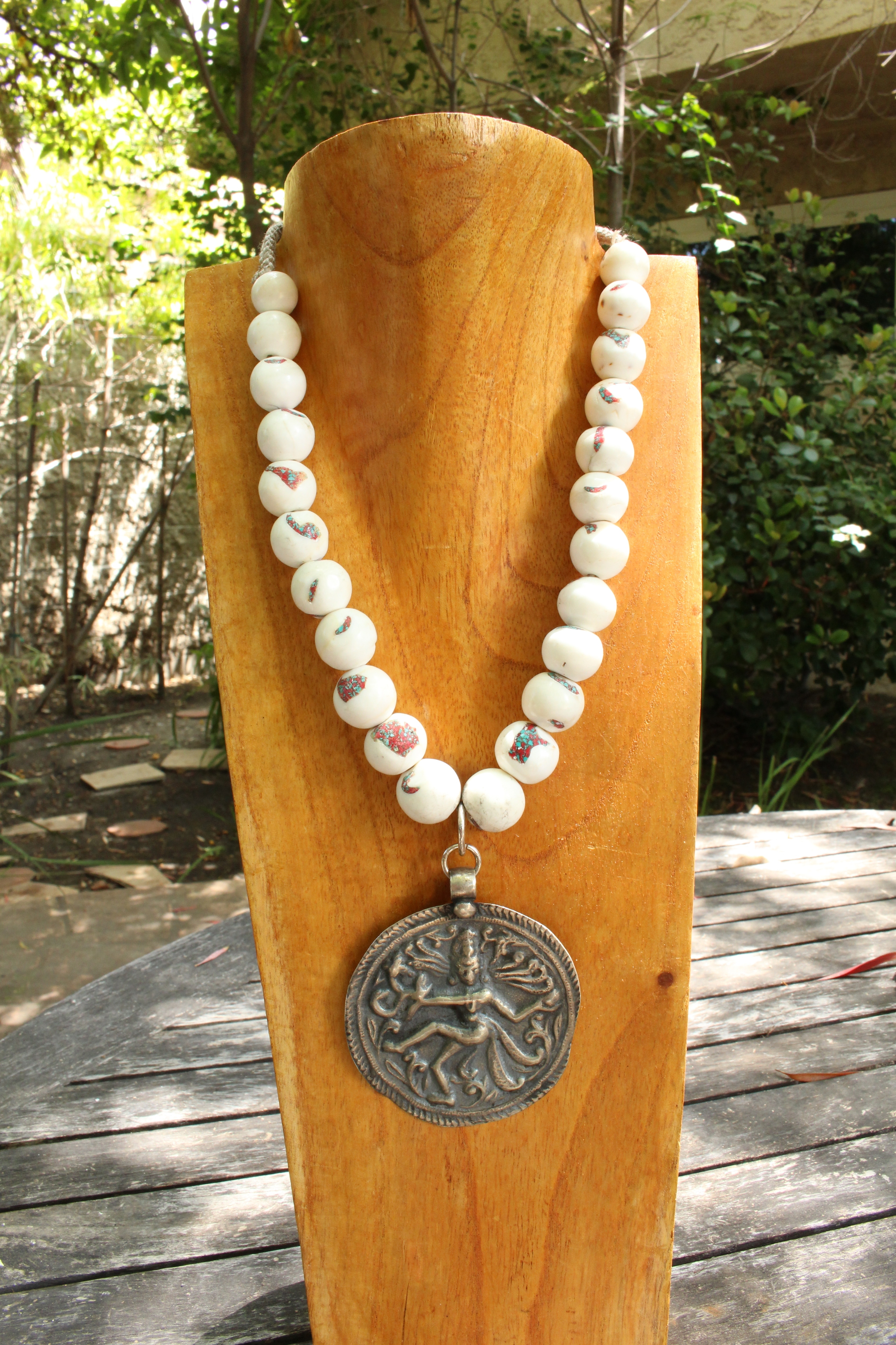 Silver Dancing Krishna Pendant Full