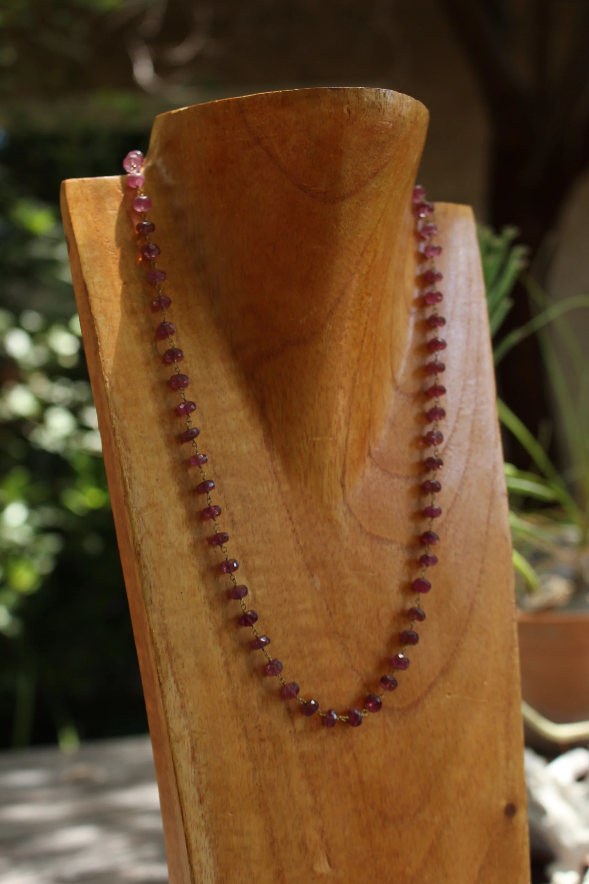 Red Tourmaline Chain Side
