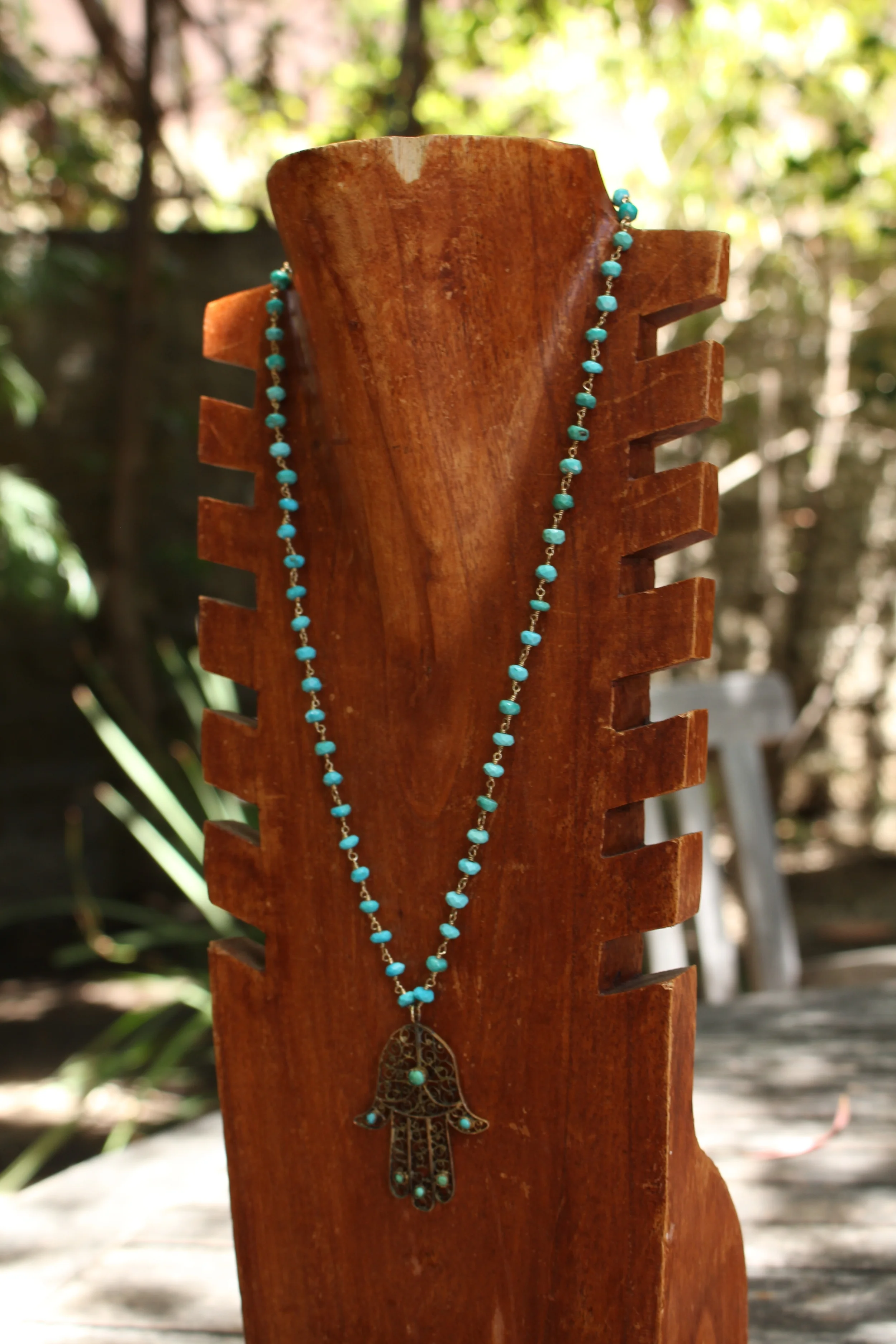 Turquoise Hamsa Side