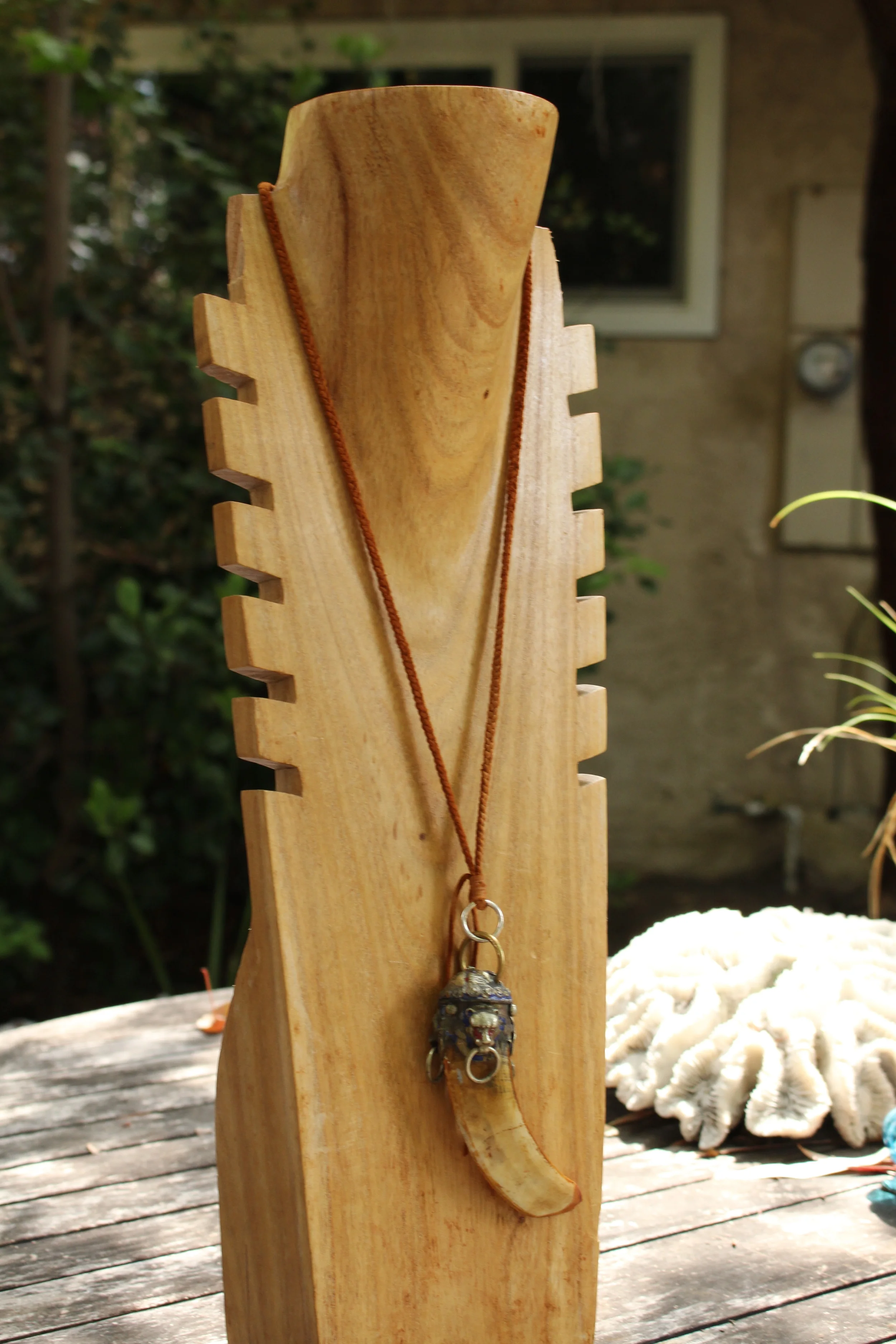 Lion Bone Pendant Full Side