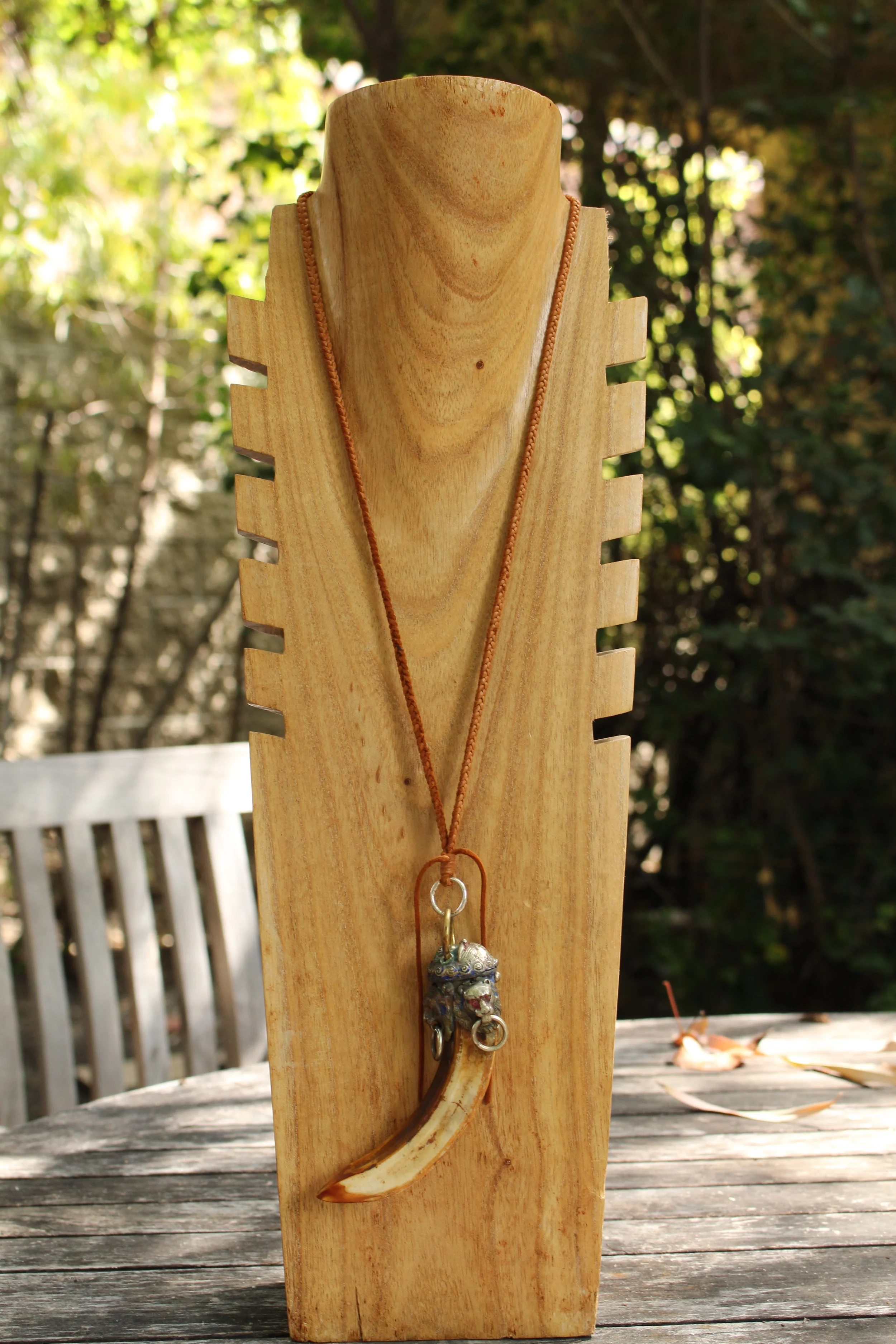 Lion Bone Pendant Full Front