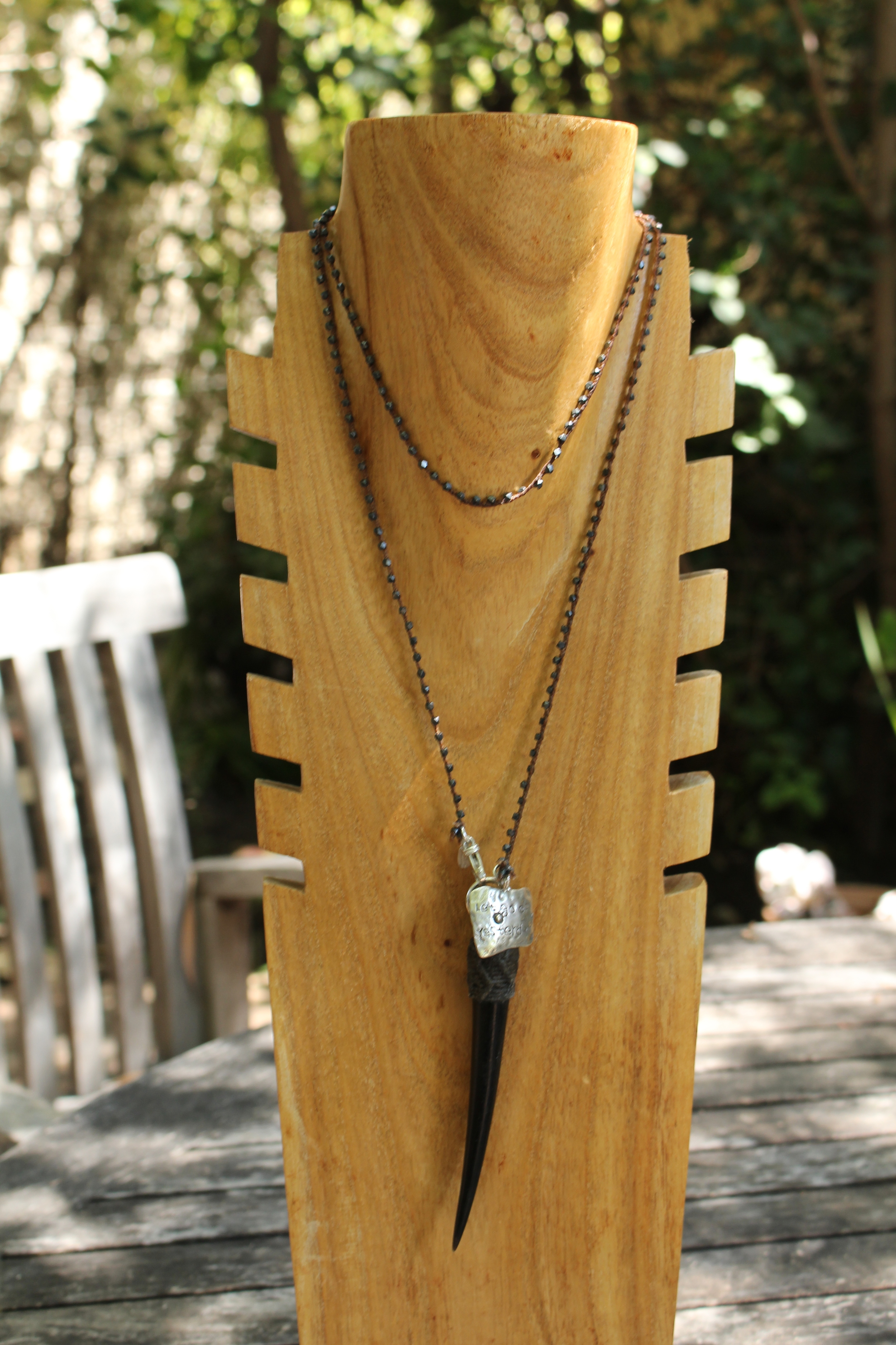 Black Horn Pendant Full Front