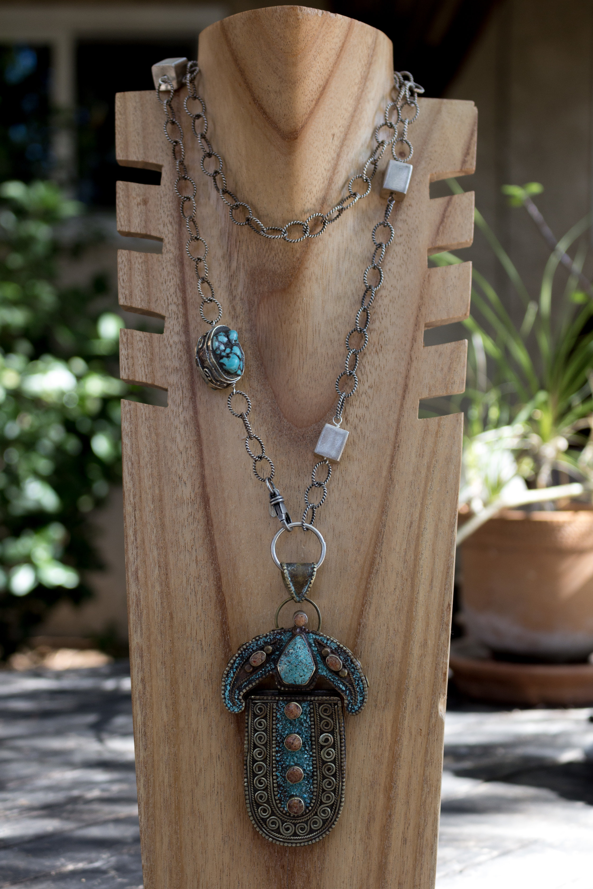 Antique Tibetan Turquoise Pendant