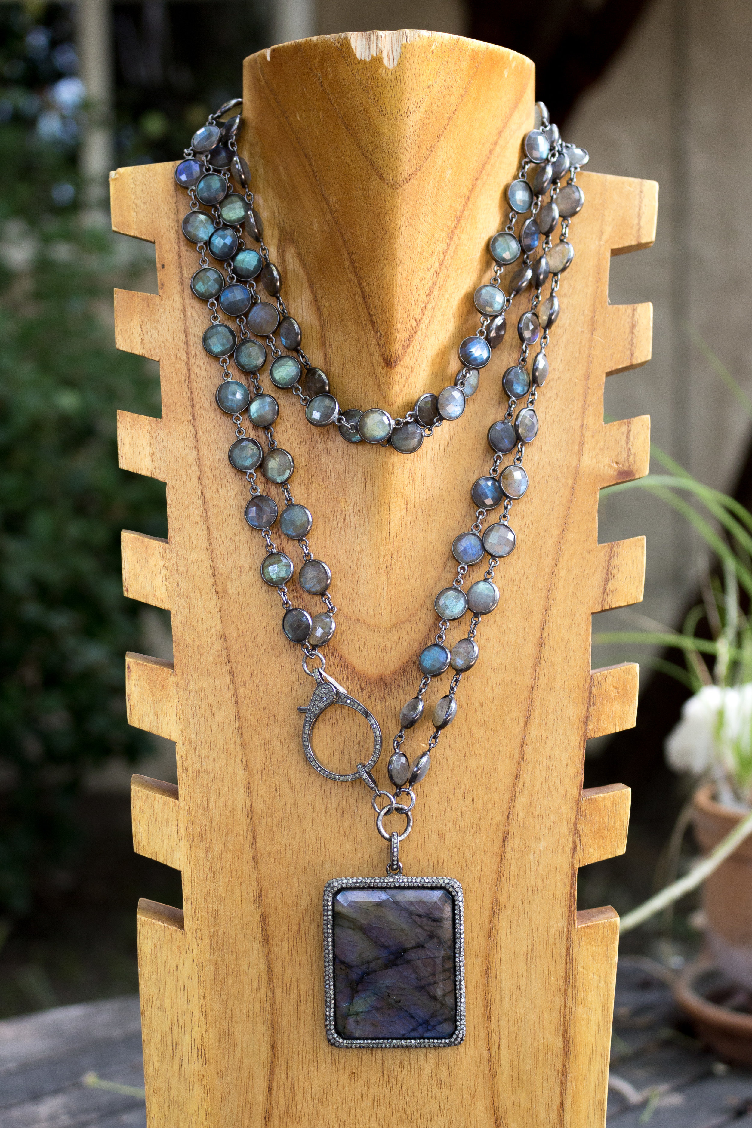 Square Labradorite Pendant