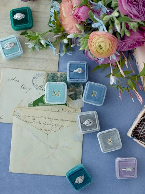 Beautiful and elegant shades of blue from wintry bluegray to a lovely French lavender