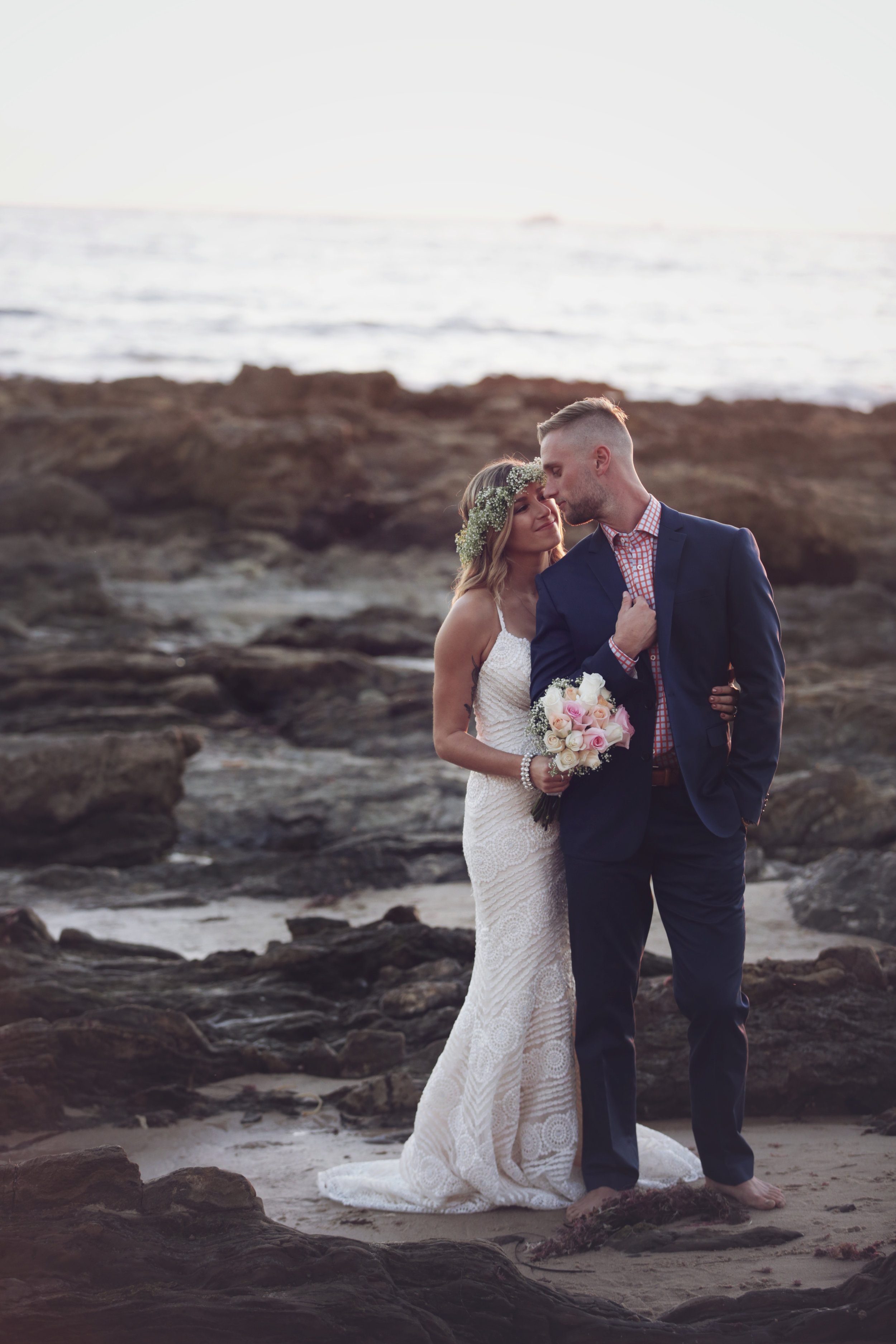 beach wedding setting