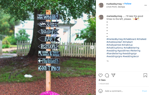 Bright Chalkboard Style Dont Post Photos On Facebook Personalised Wedding Sign 