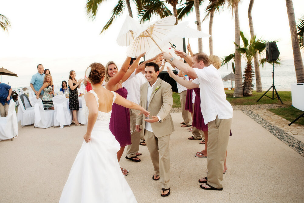 Rent parasols for your wedding save guests the heat!