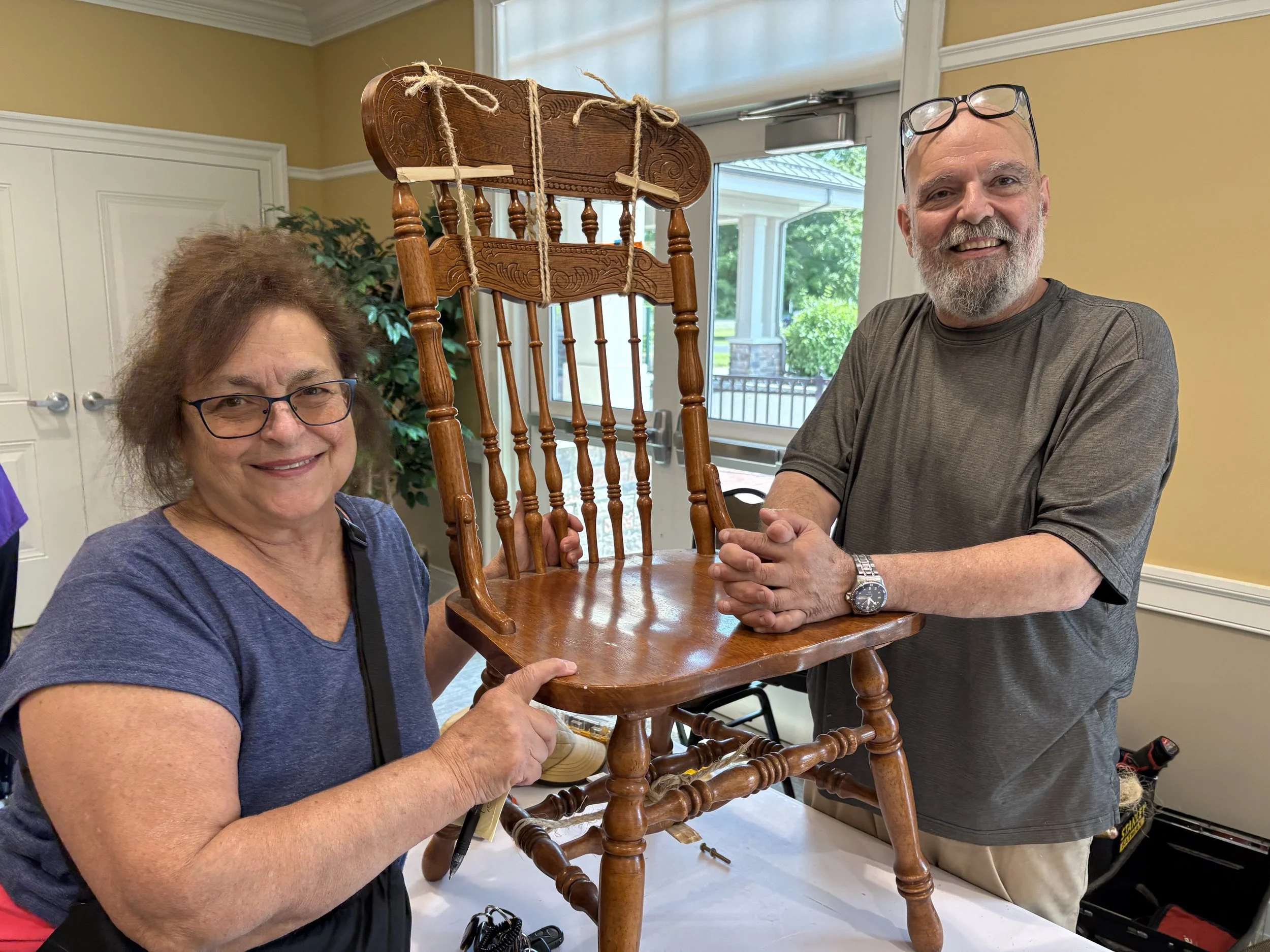 Marlene Policastri and Timo with chair Rhinebeck 8:9:25 copy.jpg