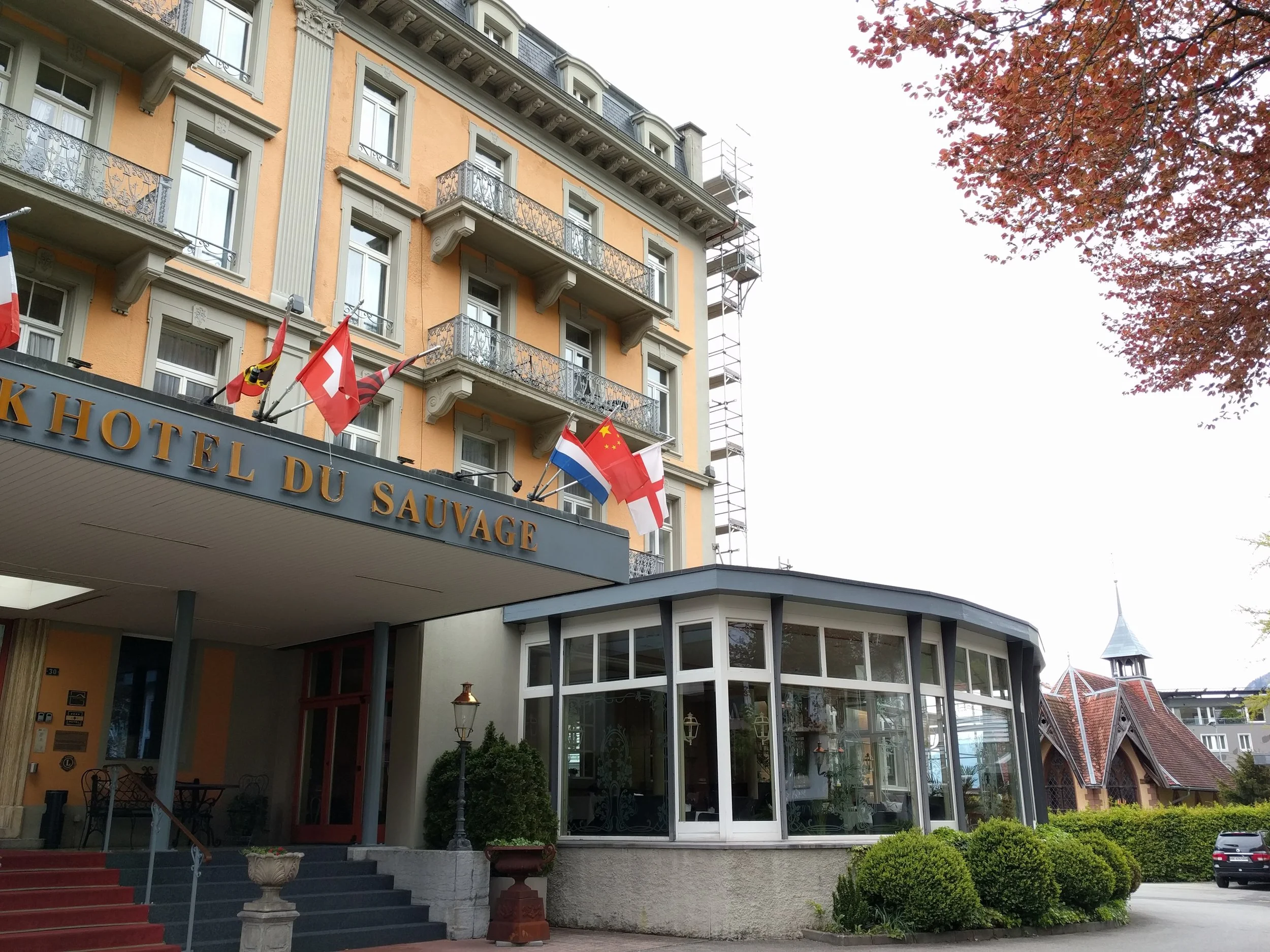 This is the real hotel where the fake Holmes and Watson slept the night before their fateful climb up to the Reichenbach Falls, where someone would meet his DOOOM!