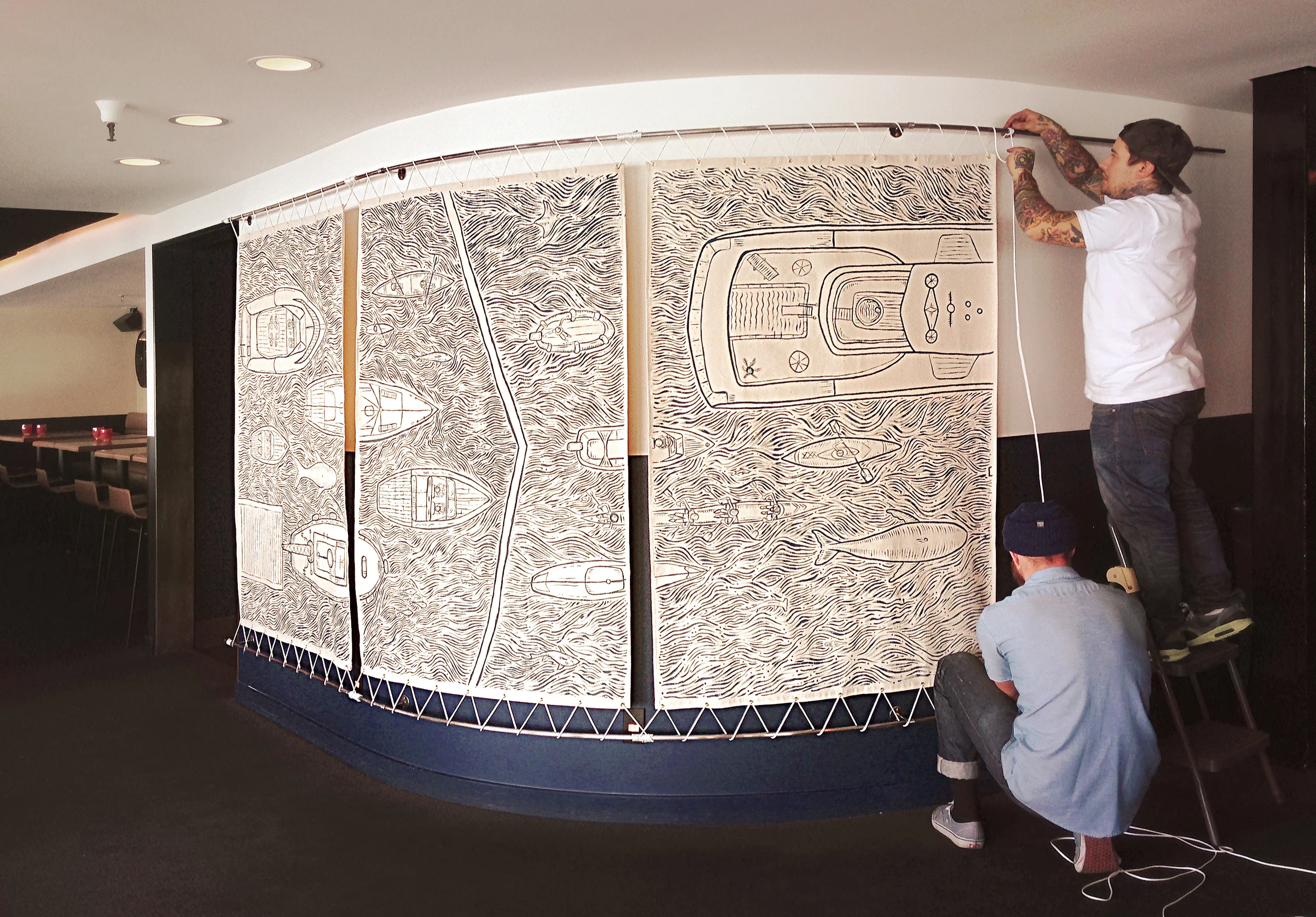Rays Boathouse Mural Installation