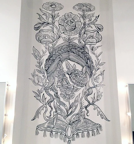 BANG Salon Flower Hair Mural