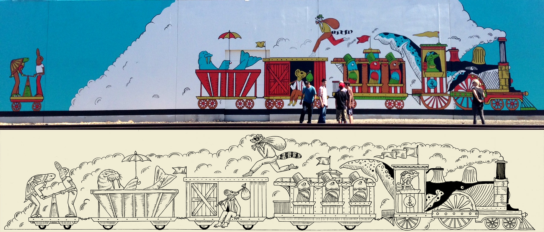 Train Mural