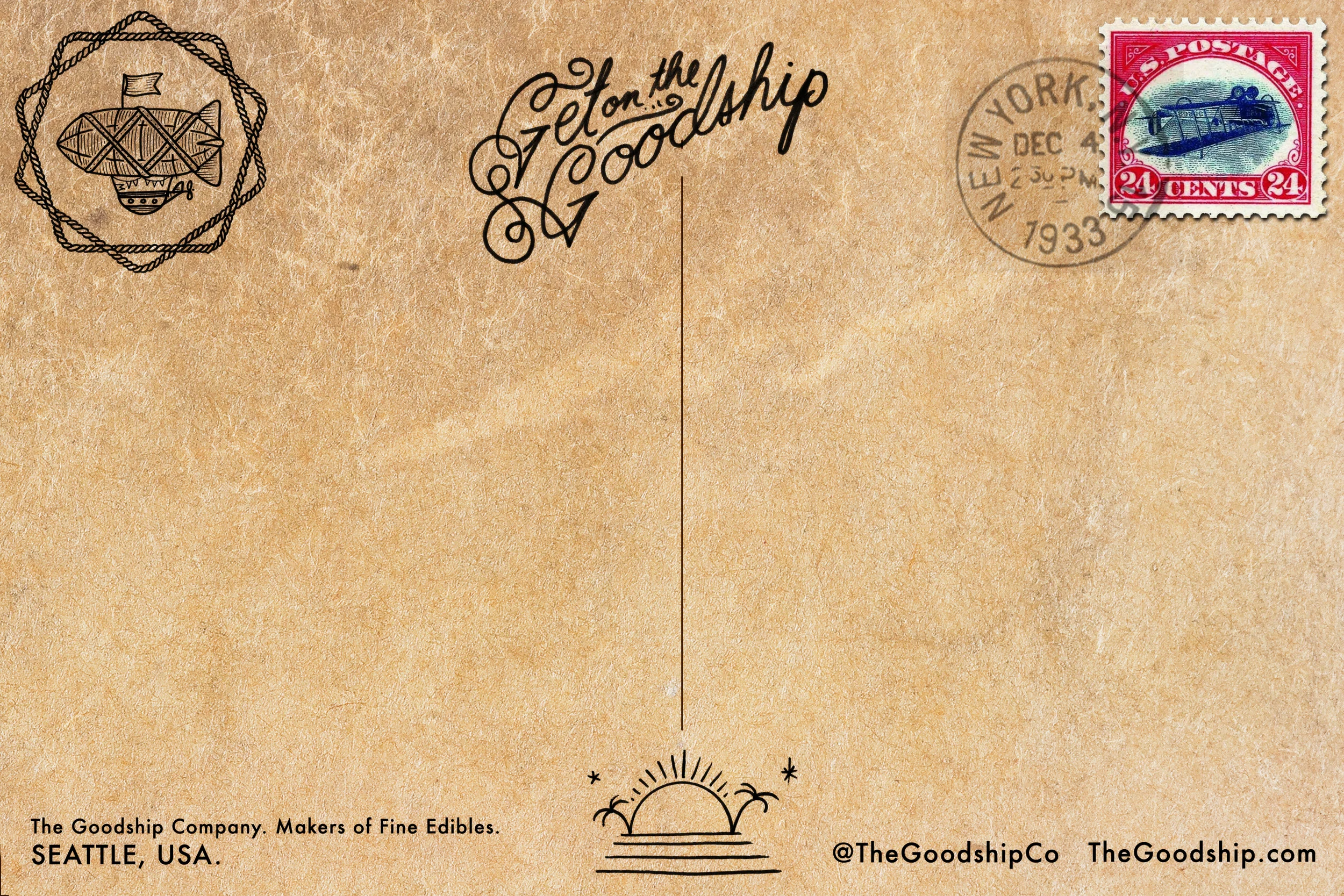 The Goodship Postcard Back
