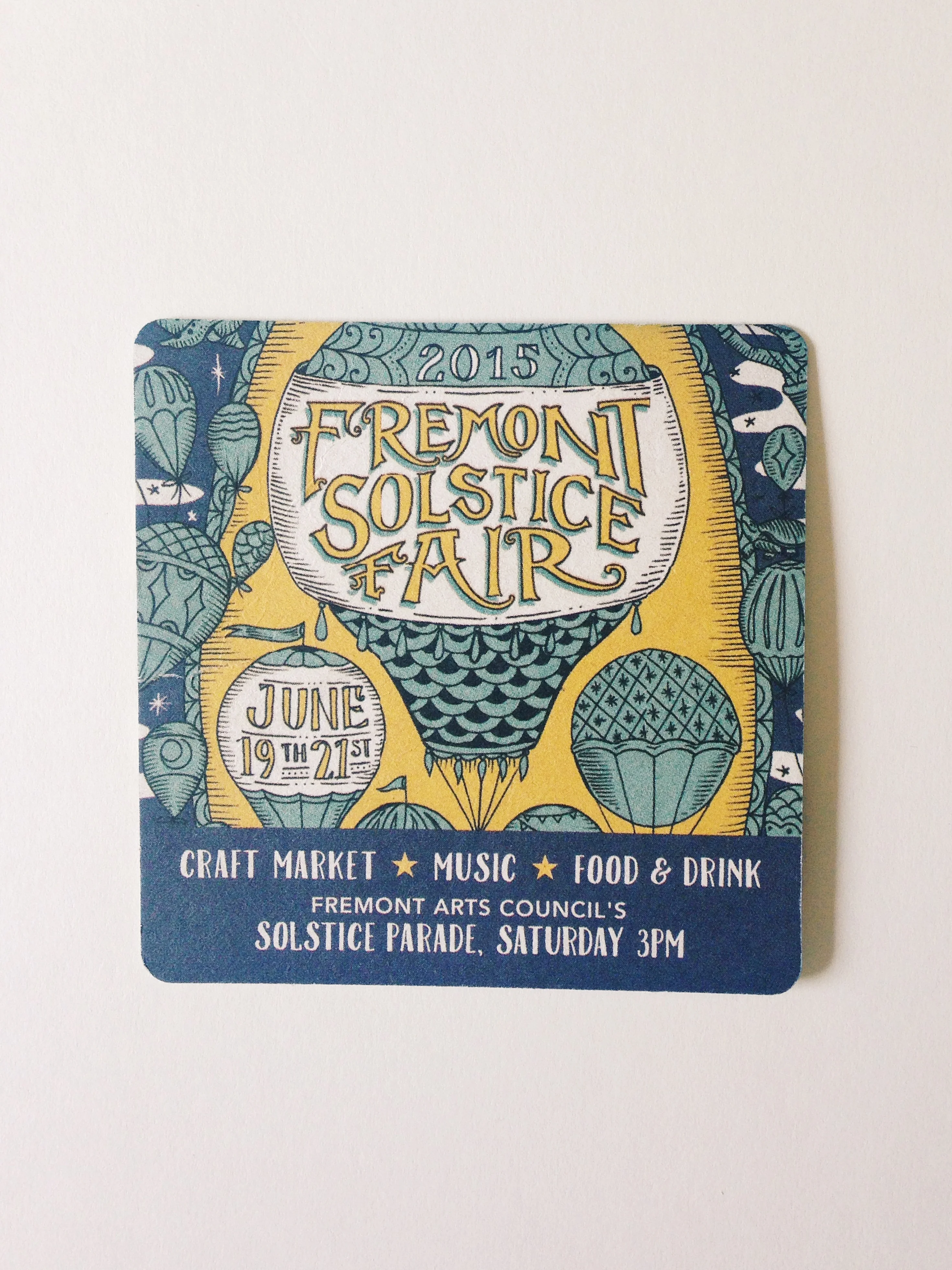 Fremont Solstice Fair Coaster