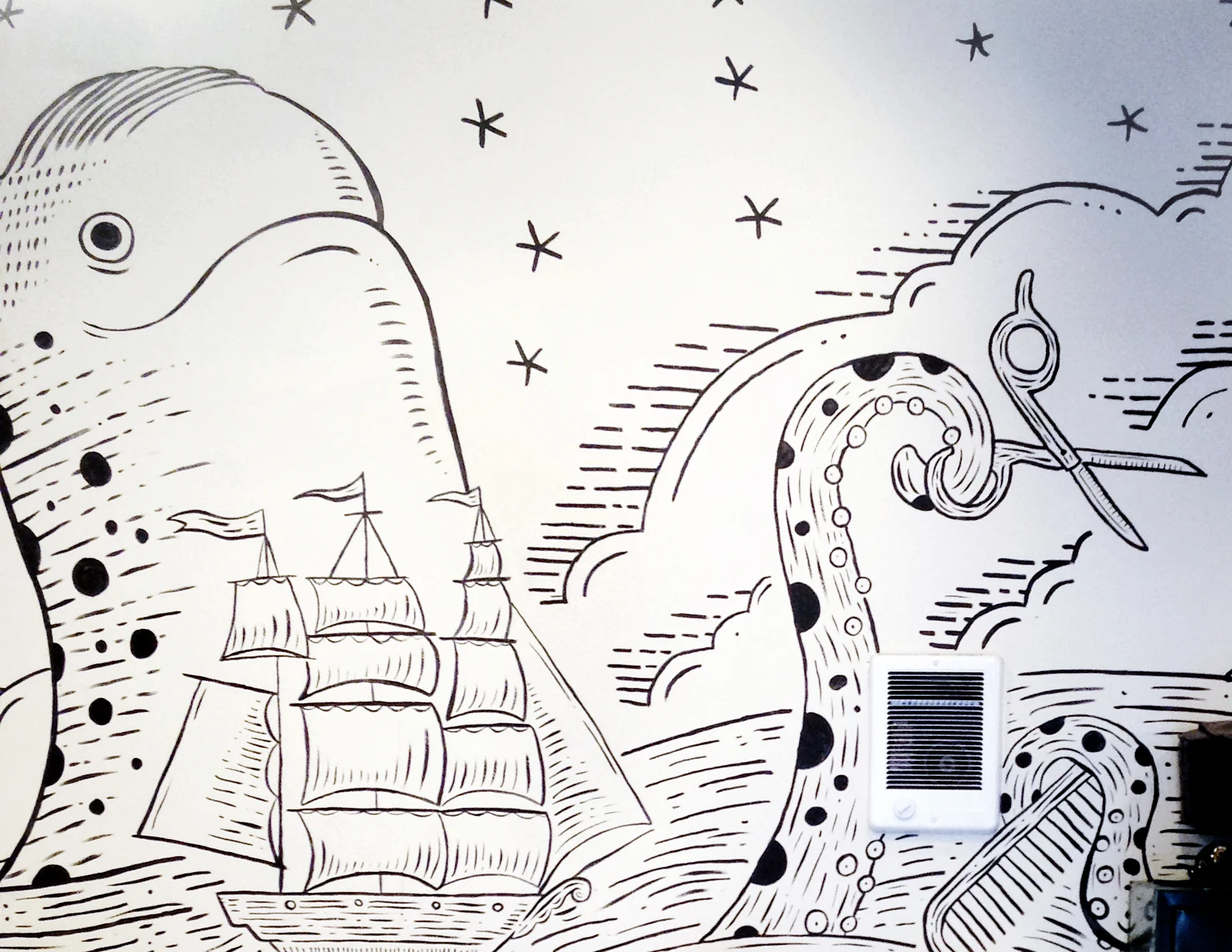 Scotch Pine Mural Detail
