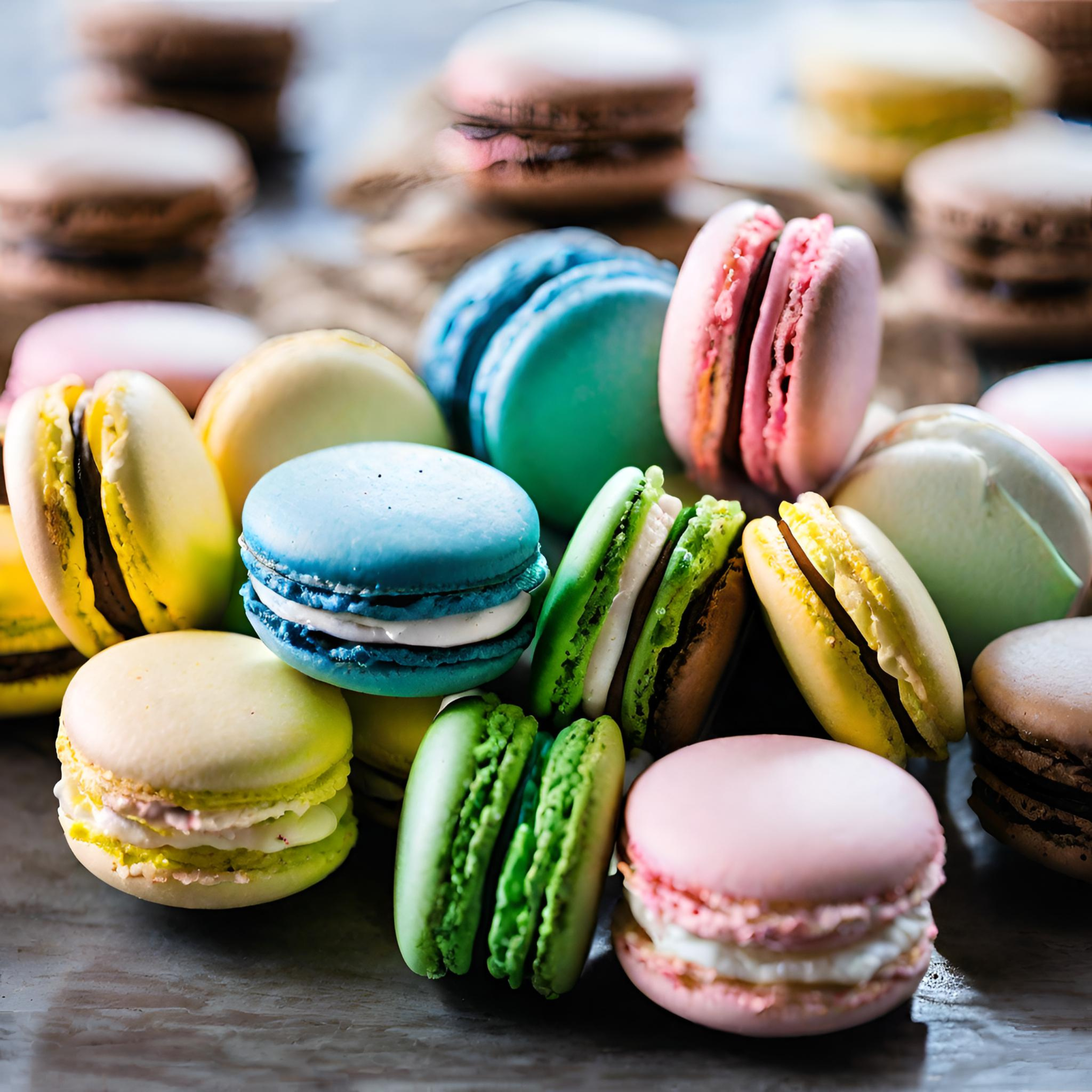 colorful macarons