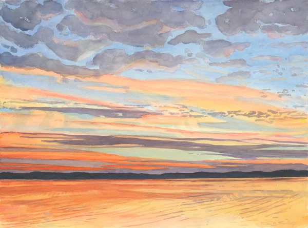 Orange Sunset 22 x 30"
