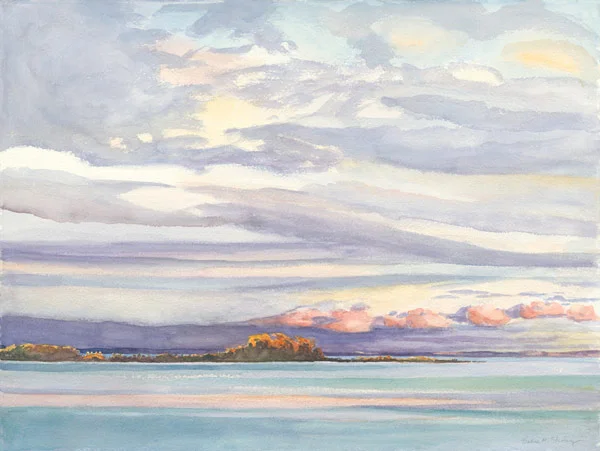 Pink Clouds Over Stony 22 x 30"