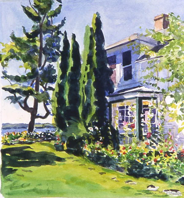 White Cottage 10 x 10"