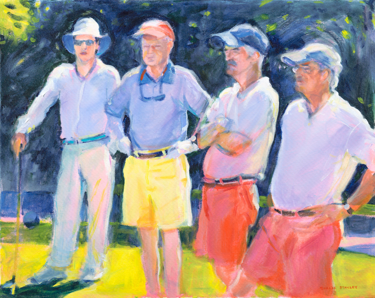 Waiting for Tee Time 24 x 30" Acrylic