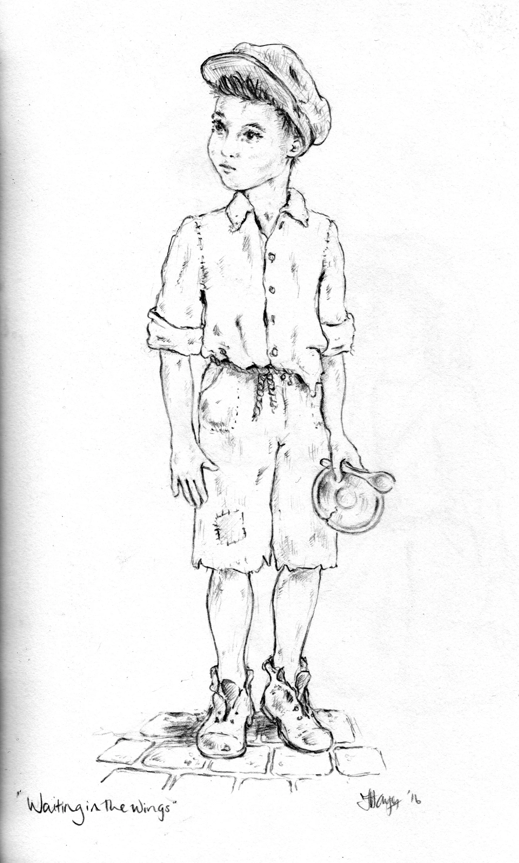 Nini Doll sketch Boy 'Waiting in the wings'.jpg