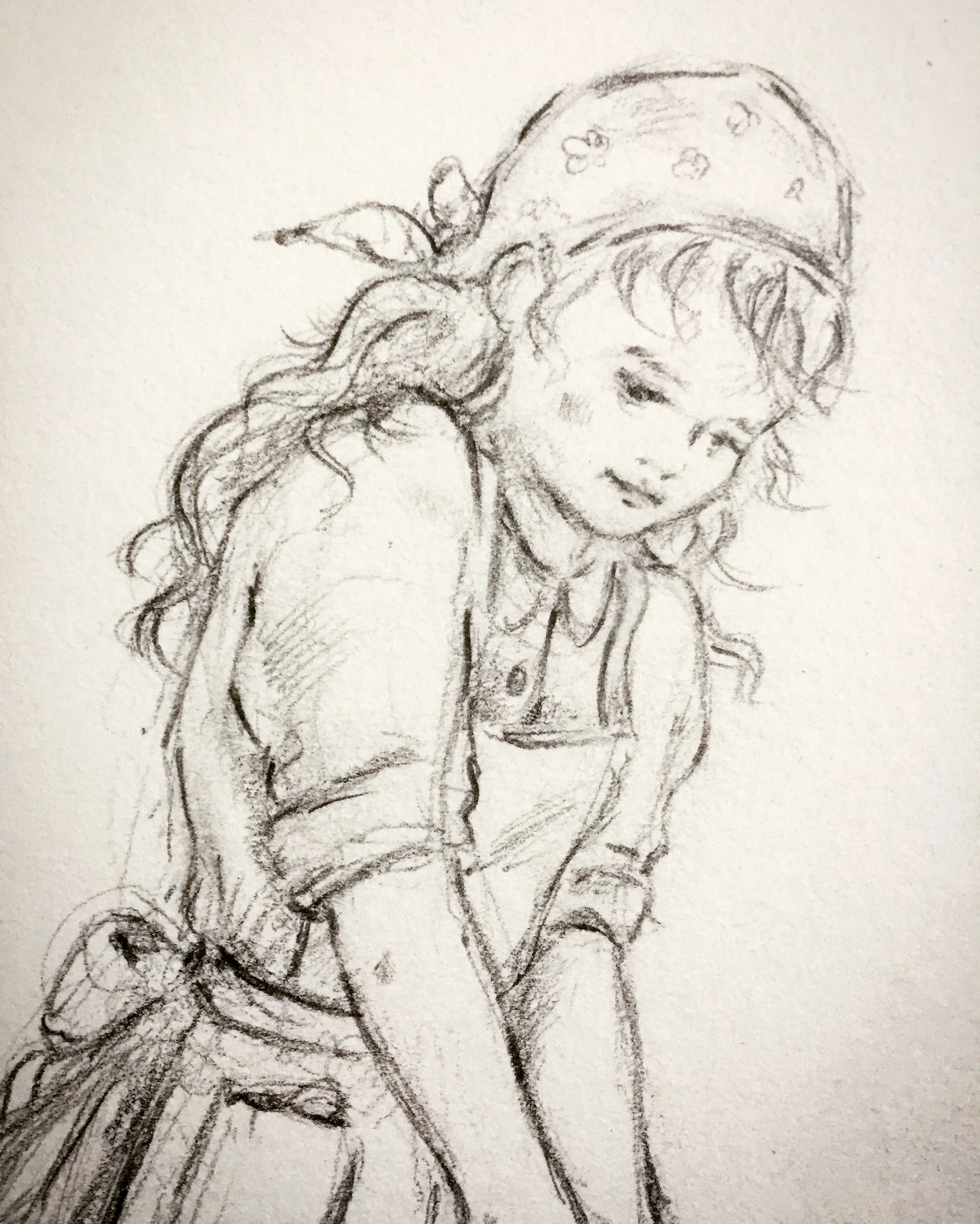 Baking Day (detail) sketch Nini Doll Spril 2018