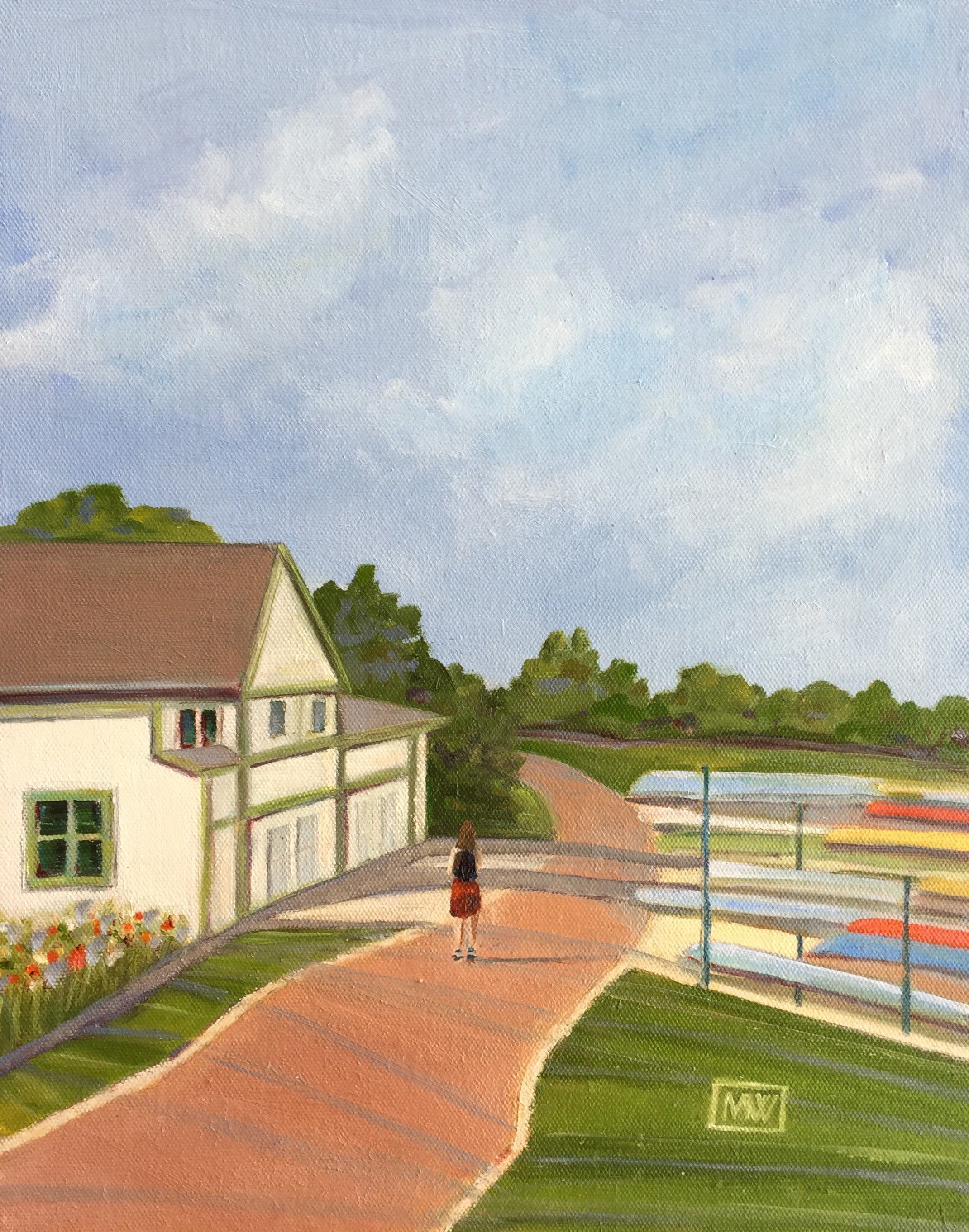 Laurie in a Hopperesqe Landscape.jpeg
