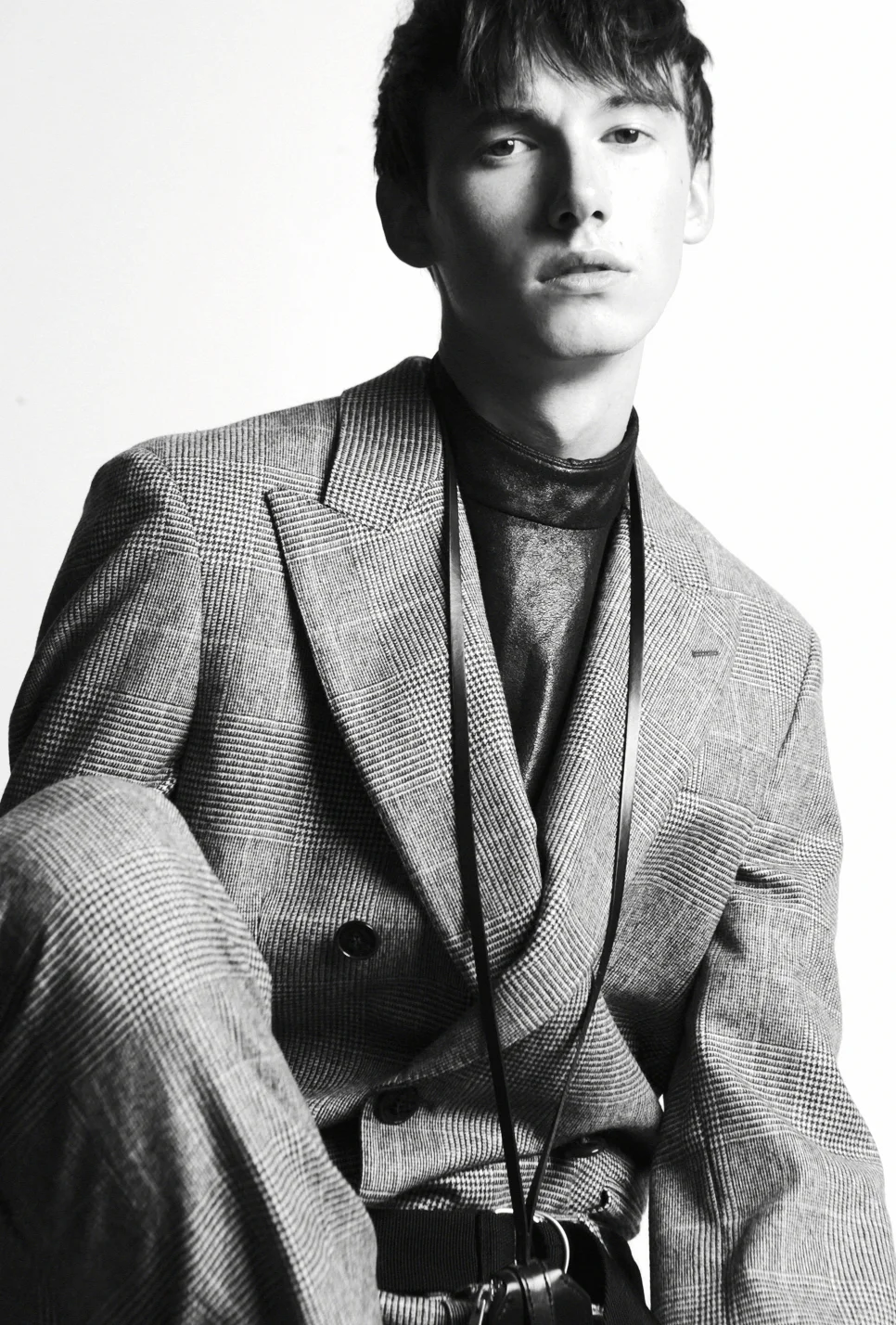 suit by HACKETT LONDON / accessory by RAF SIMONS vintage