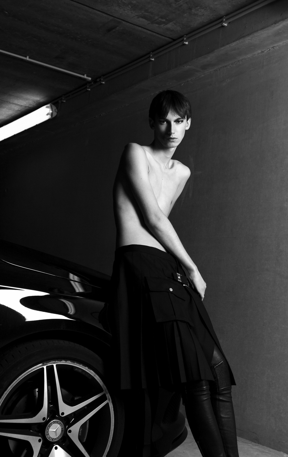 skirt by VERSUS VERSACE / pants by DIESEL BLACK GOLD