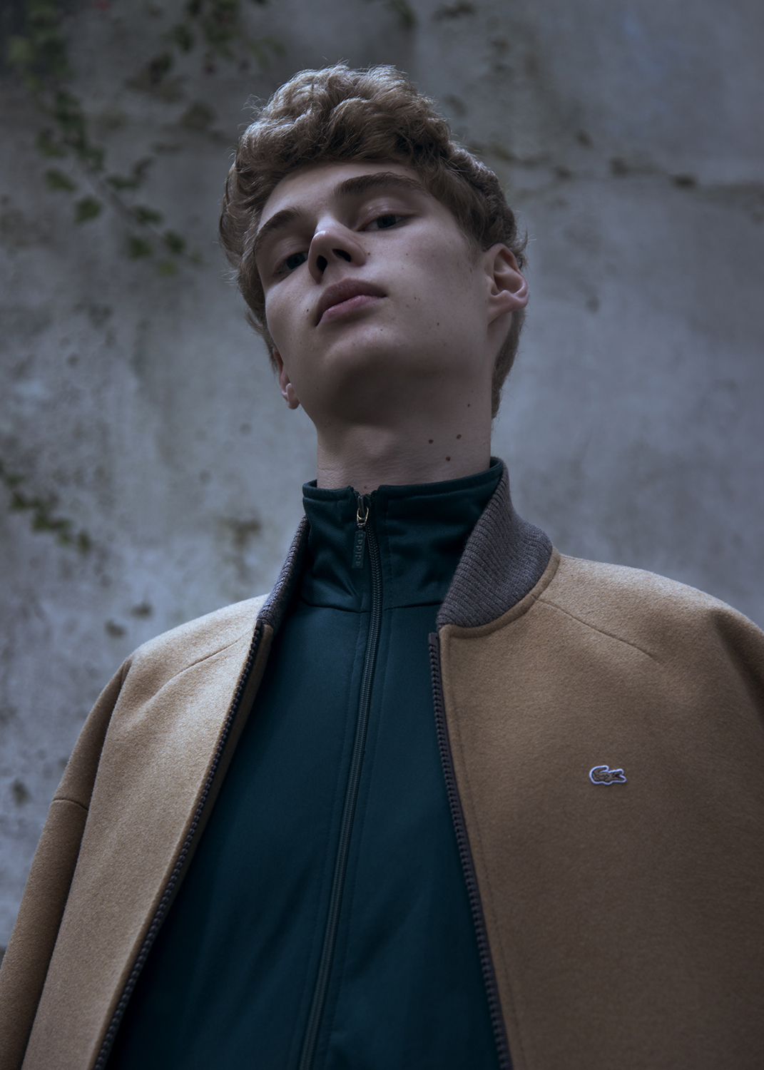 coat by LACOSTE / sweatshirt by ADIDAS