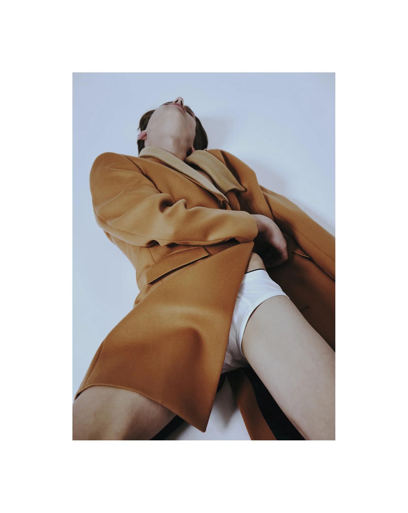coat by PAUL SMITH / underwear by ZIMMERLI
