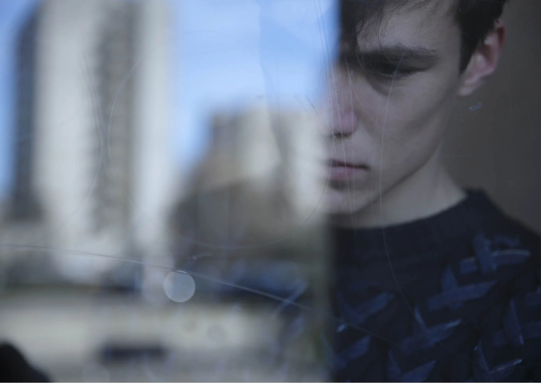 Victor wears knitwear by Y-PROJECT
